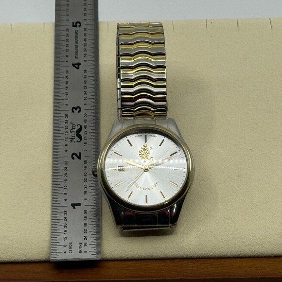 PRECISION by GRUEN 40mm Analog Wrist Watch, Two Tone Black/Gold - Picture 16 of 17